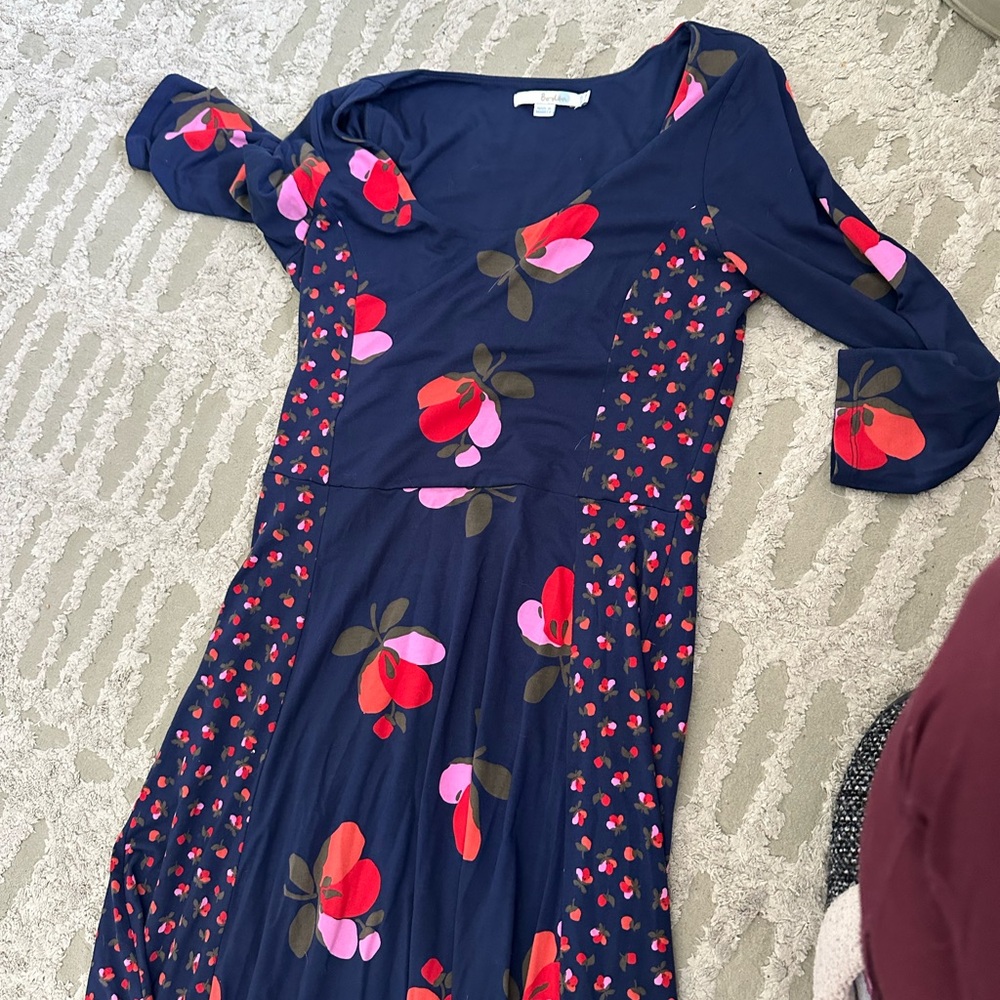 Boden Navy MIDI Dress